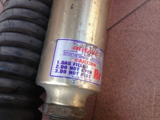 โช้คเเต่ง JIC สไลดกระบอกได้มีปรับหนืดเก่าญี่ปุ่นไม่ทราบรุ่นเดิมๆเเห้งๆคู่ละ