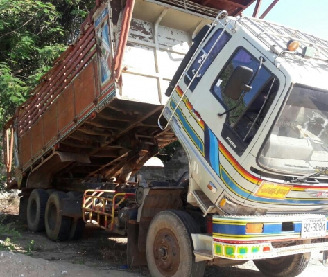 สิบล้อ ฮีโน่ FM3M 240 สโลส 2เพา ดั้ม มีระบบลากลูก สภาพดีพร้อมใช้งาน ทะเบียนพร้อมโอน