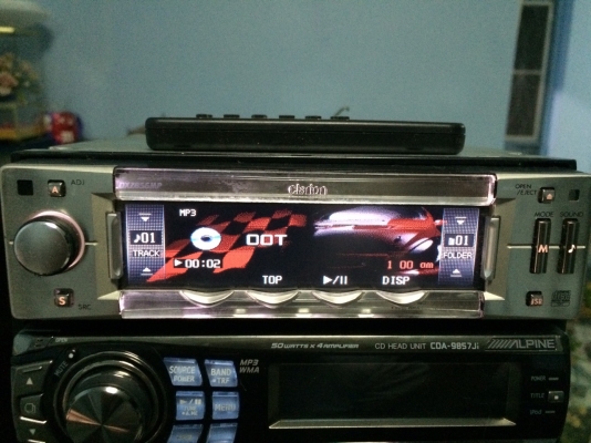 CLARION DXZ856MP รุ่นท็อป 24Bit 4v MP3-RW CD-RW FMคลื่นไทย AUX จอสี สัมผัสหน้าจอ สไลด์ไฟฟ้า กราฟฟิก ปรีเอ้า3ชุด AUX1ชุด พร้อมรีโมท มือ2