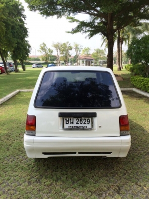ขาย. Daihatsu mira mint ปี97 แท้เครื่องหัวฉีด660ccเกียร์ ธรรมดา สีขาวมุก ทำใหม่ นอก ใน สวยๆ ภายในหุ้มใหม่. ช่วงล่างทำมาใหม่. แบตใหม่ 7/9/58 ยางใหม่ ปี15ต้นปี. เพิ่งเปลียน รถสวย พร้อมใช้งาน. ประหยัดน้ำมัน. หาทีจอดรถง่าย. เบาะด้านหลังพับ เก็บของได้เยอะครับ.