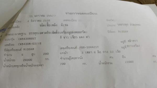 รถ ยิงปูน. ( นิสสัน ) 10 ล้อ UD / CWM430M / 290 แรงม้า. ปี 48.    สนใจติดต่อ  081 - 6079515