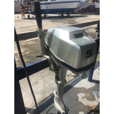 ขายเครื่องเรือเร็ว Honda 5แรงม้า 4จังหวะ มือสองจากญี่ปุ่น ไม่เคยใช้ในไทยมาก่อน