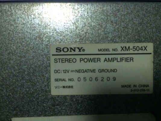 SONY XM-504X 4CH 50W*4 CROSSOVER ในตัว 50 W RMS x4 at 4 ohm 65 W RMS x4 at 2 ohm 130 W RMS x2 at 4 ohm มือ2 ญี่ปุ่น