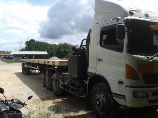 18ล้อหัว-หาง...320แรงปี47HINO FM2PKPACและหางพื้นเรียบSMM..2คาน. รถสวยมาก เดิมๆยางเต็มทั้งหัวหาง...