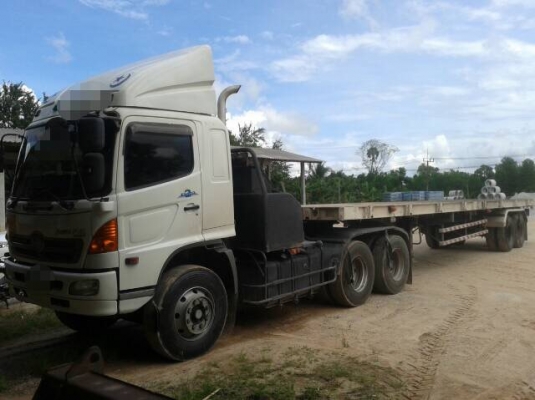 18ล้อหัว-หาง...320แรงปี47HINO FM2PKPACและหางพื้นเรียบSMM..2คาน. รถสวยมาก เดิมๆยางเต็มทั้งหัวหาง...