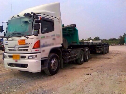 ขายด่วน  รถสิบล้อหัวลาก   พร้อมหางพื้นเรียบสามเพลา  hino  mega320  ปี50  พร้อมใช้งาน  เอกสารพร้อม
