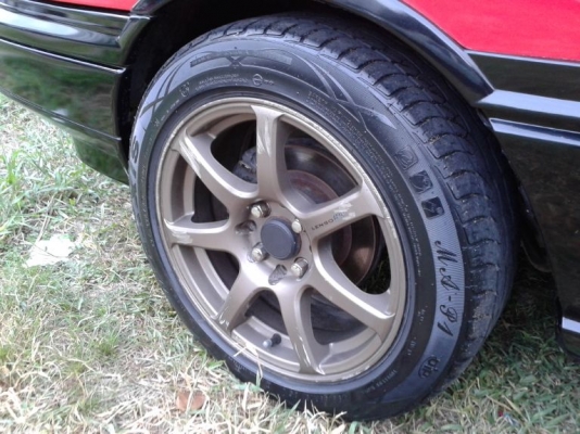 ล้อแม็ก Lenso BlitZ 15" สีน้ำตาล 4 วง พร้อมยาง