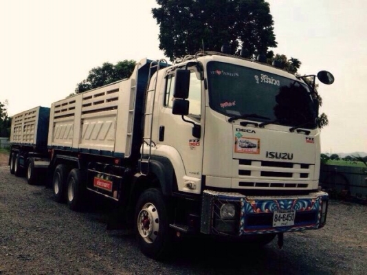 ขายรถพ่วง Isuzu 360 แรง ปี 54 ดัมพ์สามมิตร ลูก 3 เพลาแท้ ทะเบียนพร้อม
