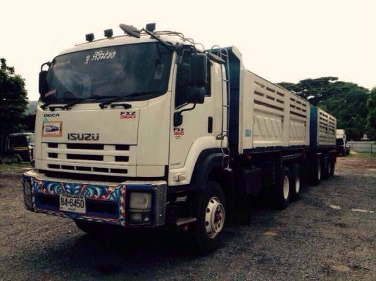 ขายรถพ่วง Isuzu 360 แรง ปี 54 ดัมพ์สามมิตร ลูก 3 เพลาแท้ ทะเบียนพร้อม