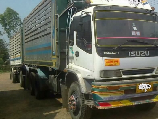 ISUZU DECA FXZ 270 HP EURO1 ปี 39 รถพ่วงแม่+ลูก แม่กระบะดั๊มพ์มิเนียมคอกสูงเกษตรของอู่เนรมิตร ลูก 2 คานดั๊มพ์เหล็กของอู่ ส.ส่งเสริม ความยาว 6.20 เมตรสภาพสวยทั้งแม่ทั้งลูก เครื่องแน่นดีแรงดี ภายในเก๋งสวยครบ แอร์เย็น พ.เพาเวอร์ ก.ไฟฟ้า เบรคทริ๊ปฟี้ ช่วงล่าง