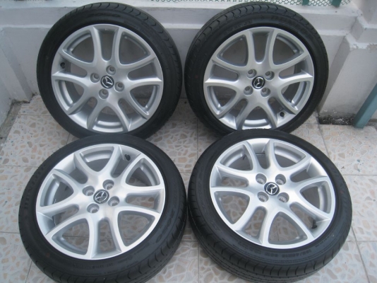 ขายล้อแม็กเดิม mazda2 16"x6.5" 4/100 et50+ยางปี12(081-3747940)