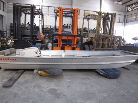 ขายเรือท้องแบน อลูมิเนียม พร้อม เครื่องเรือ SUZUKI 8แรง มือสองญี่ปุ่น