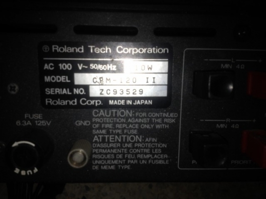 ROLAND CPM 120II POWERED MIXER เก่าญี่ปุ่นเเท้สภาพดีใช้ไฟ100V