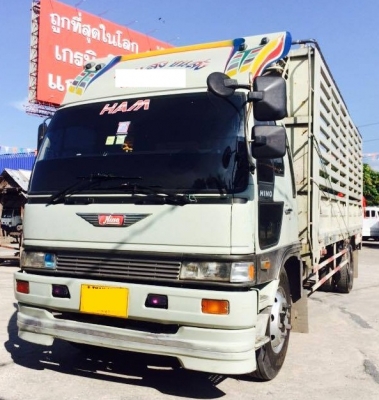 ็็HINO ไฮเทค  195  กระบะคอกสูง