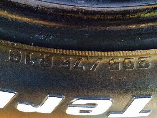 ยาง bf all 265/75/16. ปลายปี12