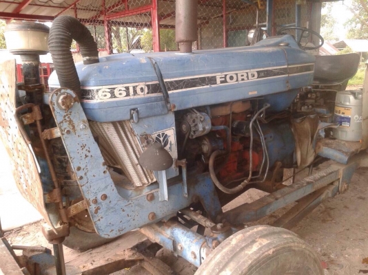 ขายรถไถ FORD 6610 เสื้อลาย ปั๊มกลม ไอดีใหญ่ ใบมีดดันหน้า+ผาน 3 เอกสารสัญญาซื้อขาย