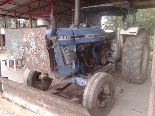 ขายรถไถ FORD 6610 เสื้อลาย ปั๊มกลม ไอดีใหญ่ ใบมีดดันหน้า+ผาน 3 เอกสารสัญญาซื้อขาย