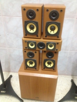 ชุดลำโพงโฮมเธียเตอร์ DENON ทั้งชุดตามรูปเก่าญี่ปุ่นสภาพสวยของตามรูปครับ