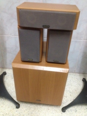 ชุดลำโพงโฮมเธียเตอร์ DENON ทั้งชุดตามรูปเก่าญี่ปุ่นสภาพสวยของตามรูปครับ