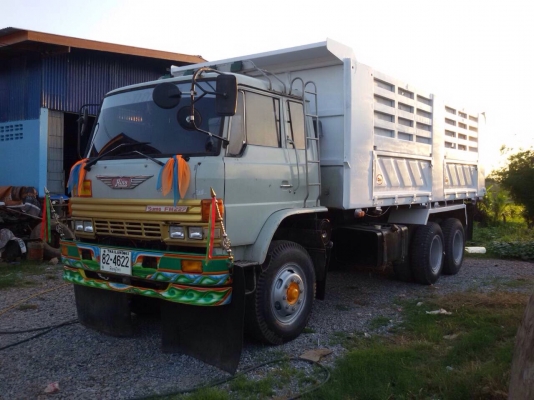 ขายรถบรรทุกสิบล้อดัมพ์ Hino sumo227 เครื่องเดิม EM100-220 แรง 2 เพลา กระบะดัมพ์ มีระบบลากลูก