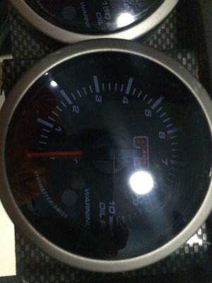 ชุดเกจวัด AUTOGAUGE แท้ หน้าดำ ไฟ2สี ขาว แดง พร้อมสายลิ้งค์ WATER OIL.T OIL.P พร้อมที่ว่างหน้า2ดิน มือ2 ญี่ปุ่น  Line:Mcballza