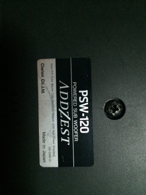 SUB BOX ใต้เบาะ ADDZEST PSW-120 ดอก4นิ้ว เพาเวอร์ในตัว50W เสียงเบสนุ่น แน่น Made in Japan มือ2 ญี่ปุ่น