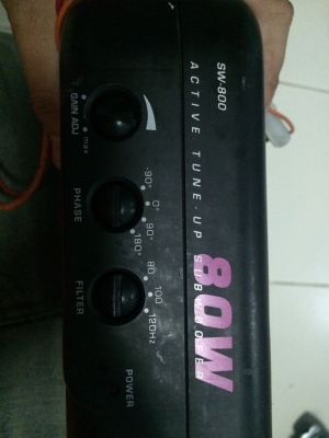 SUB BOXใต้เบาะROADSTER SW-800 ดอก4นิ้ว เพาเวอร์ในตัว80W เสียงเบสนุ่ม แน่น Made in Japan มือ2 ญี่ปุ่น