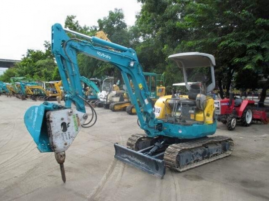 ขายสุดยอดรถขุด KUBOTA U30-3S รถเก่านอกแท้ 100\% หัวกระแทก พร้อมบุ้งกี๋ (มีระบบออโต้คันเร่งไฟฟ้า) รถพร้อมใช้งาน เอกสารอินวอยพร้อมจดทะเบียน