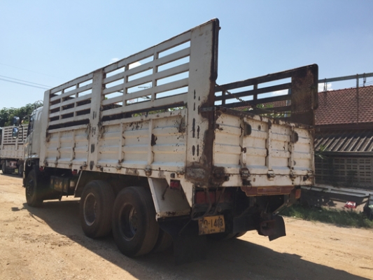 ฝากขาย HINO MEGA 320 ยูโรทู รถพ่วง 18 ล้อ กระบะเหล็กคอกสูง ไม่ดั้ม แม่ยาว 6.20เมตร ลูกพ่วงยาว 6.40เมตร