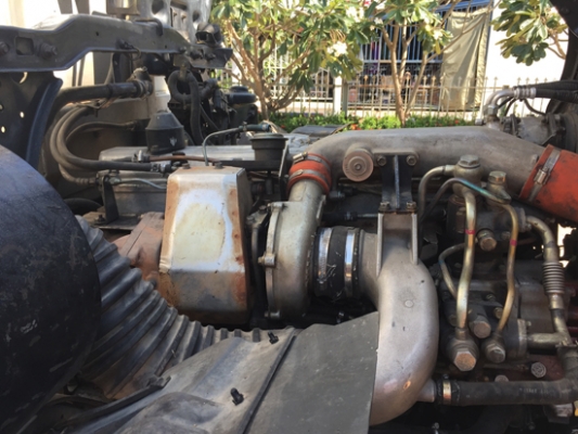 ฝากขาย HINO MEGA 320 ยูโรทู รถพ่วง 18 ล้อ กระบะเหล็กคอกสูง ไม่ดั้ม แม่ยาว 6.20เมตร ลูกพ่วงยาว 6.40เมตร