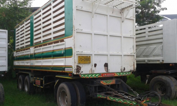 ขายลูกพ่วงดั๊มพ์ สามเพลาแท้ คอกเกษตร กระบะเหล็กต่ออู่สหกิจ ปี 2553 ยาว 7.50 เมตร ( เจ้าของขายเอง ไม่รับนายหน้า )