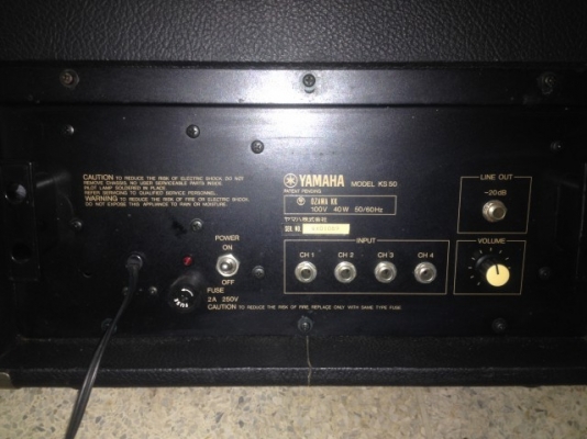 ตู้เเอม YAMAHA KS 50 ใบใหญ่เก่าญี่ปุ่นสภาพสวยใช้ไฟ100V