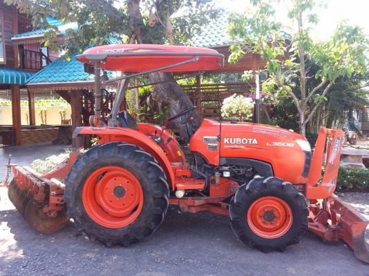 คูโบต้า L3608 4 WD ใบมีดตราช้าง ผาน 6 ตราช้าง..รถไร่แน่นๆ