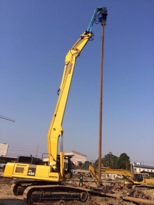 รับงาน ตอก-ถอน sheet pile , เช่า-ขาย แบคโฮ ไวโบร