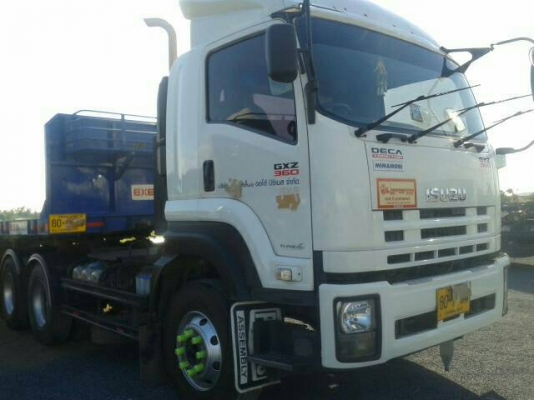 ขายรถบรรทุก 22 ล้อหัวลาก ISUZU DECA 360 แรงม้าปี 2555 หางพื้นเรียบ 3 เพลา ไมล์ 305493 ราคา 2000000