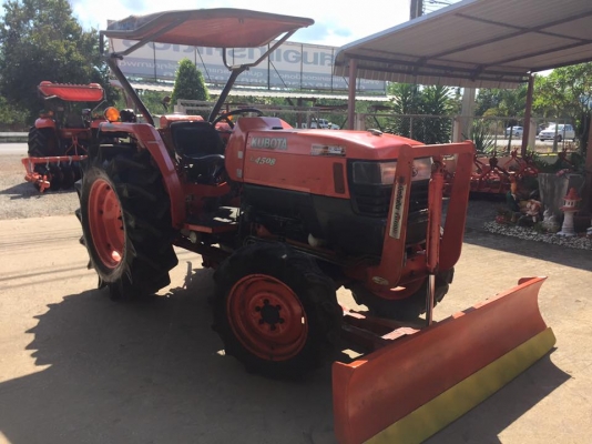 ขายรถไถKubota L4508 (4WD) พร้อมใบมีดหน้าและผานพรวนช้าง รถไร่ สีเดิมพร้อมใช้งาน ขายรถไถKubota L4508 (4WD) พร้อมใบมีดหน้าและผานพรวนช้าง รถไร่ สีเดิมพร้อมใช้งาน