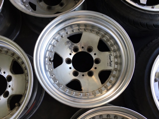 ขายล้อ WORK DEERFIELD 15x8 ออฟลบ13 6 รูกระบะ ประมูลจากญี่ปุ่น