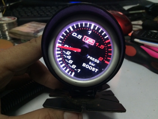 เกจวัดBoost AUTOGAUGEแท้ พร้อมสายยาง มือ2 ญี่ปุ่น