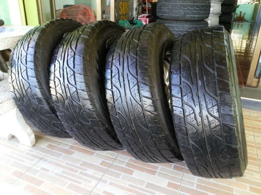 ล้อกล้วย 16x8 พร้อมยาง dunlop grandtrek at3 265/70/16