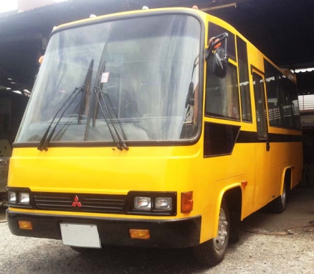 ขายถูกรถโรงเรียนมือสอง รถบัส สีเหลือง-ดำ  มิตซูบิชิ AIR