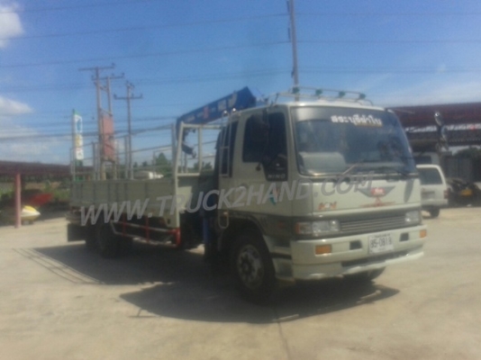 รถบรรทุก 6 ล้อติดเครน ยี่ห้อ HINO  รุ่น FF 3 H 195 แรงม้า  เครน TADANO 3 ตัน ขนาดกระบะ ยาว 6.40 เมตร