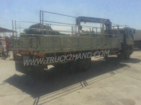 รถบรรทุก 6 ล้อติดเครน ยี่ห้อ HINO  รุ่น FF 3 H 195 แรงม้า  เครน TADANO 3 ตัน ขนาดกระบะ ยาว 6.40 เมตร