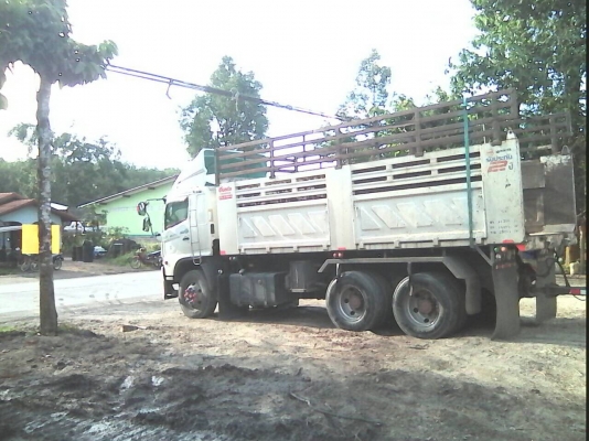 ขายดาวน์รถบรรทุก 22 ล้อพ่วงแม่ลูกดัมพ์ HINO MEGA 380 แรงม้าปี 2556 ลูกพ่วงสามมิตร 3 เพลา ขายดาวน์ 900000