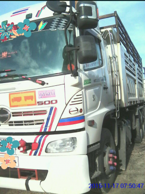ขายดาวน์รถบรรทุก 22 ล้อพ่วงแม่ลูกดัมพ์ HINO MEGA 380 แรงม้าปี 2556 ลูกพ่วงสามมิตร 3 เพลา ขายดาวน์ 900000