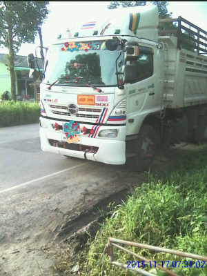 ขายดาวน์รถบรรทุก 22 ล้อพ่วงแม่ลูกดัมพ์ HINO MEGA 380 แรงม้าปี 2556 ลูกพ่วงสามมิตร 3 เพลา ขายดาวน์ 900000