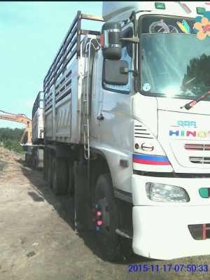 ขายดาวน์รถบรรทุก 22 ล้อพ่วงแม่ลูกดัมพ์ HINO MEGA 380 แรงม้าปี 2556 ลูกพ่วงสามมิตร 3 เพลา ขายดาวน์ 900000