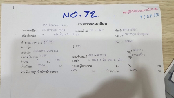 รถบรรทุก 6 ล้อ ISUZU