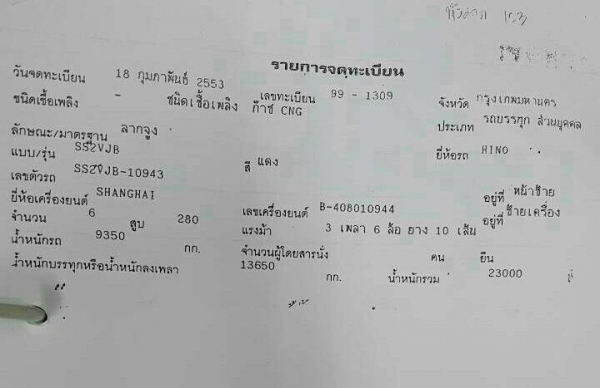 ขายรถหัวลาก HINO  หัวเปอร์เซีย  ติดก๊าสรถสวยพร้อมใช้ราคา 475,000 090-772-3710 090-772-3708