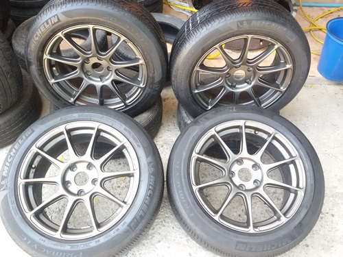 ขายล้อSTD ขอบ17 5รู 114กว้าง7.5 ET38 พร้อมยาง  4 ล้อ