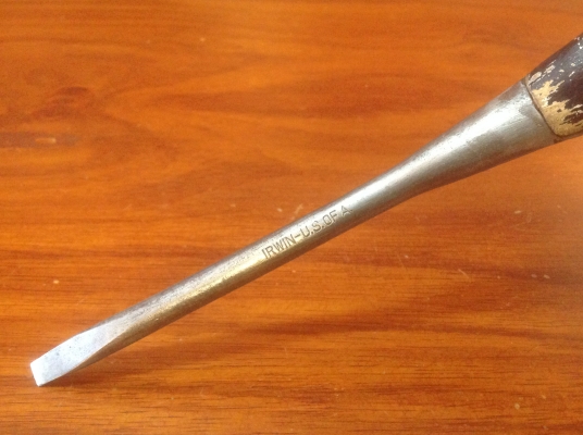 ขายไขควงโบราณ Antique IRWIN-U.S.OF.A ขนาด 10" ปาก 2 หุน